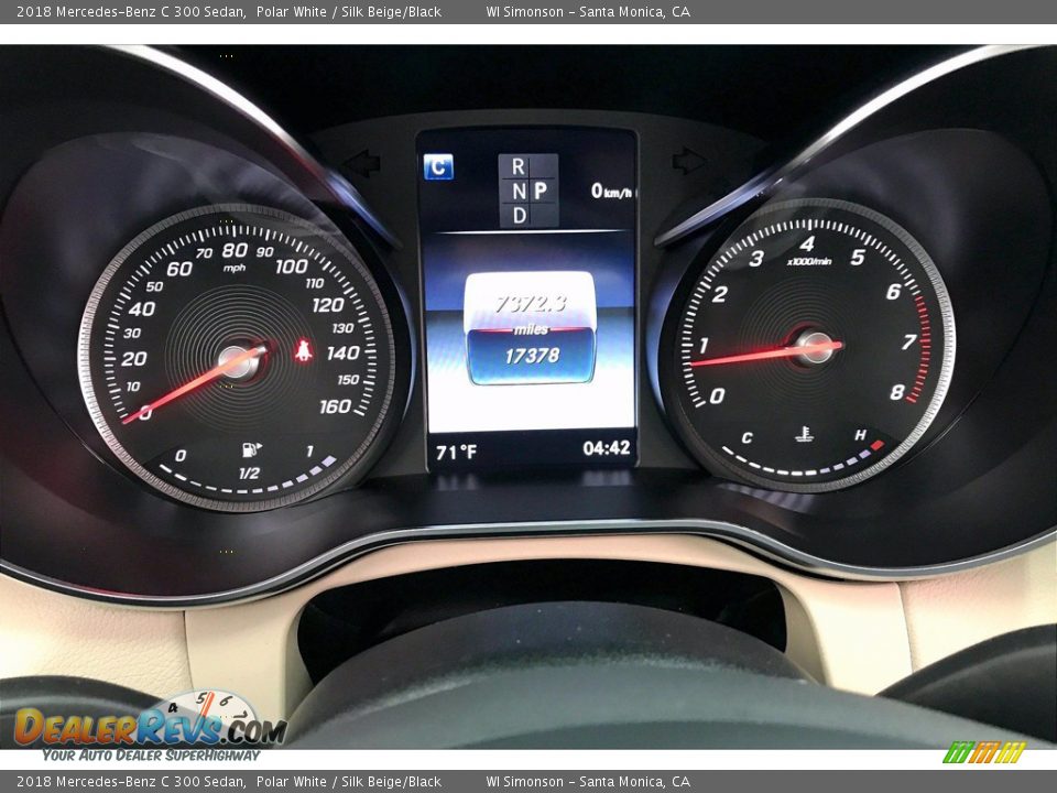 2018 Mercedes-Benz C 300 Sedan Polar White / Silk Beige/Black Photo #23