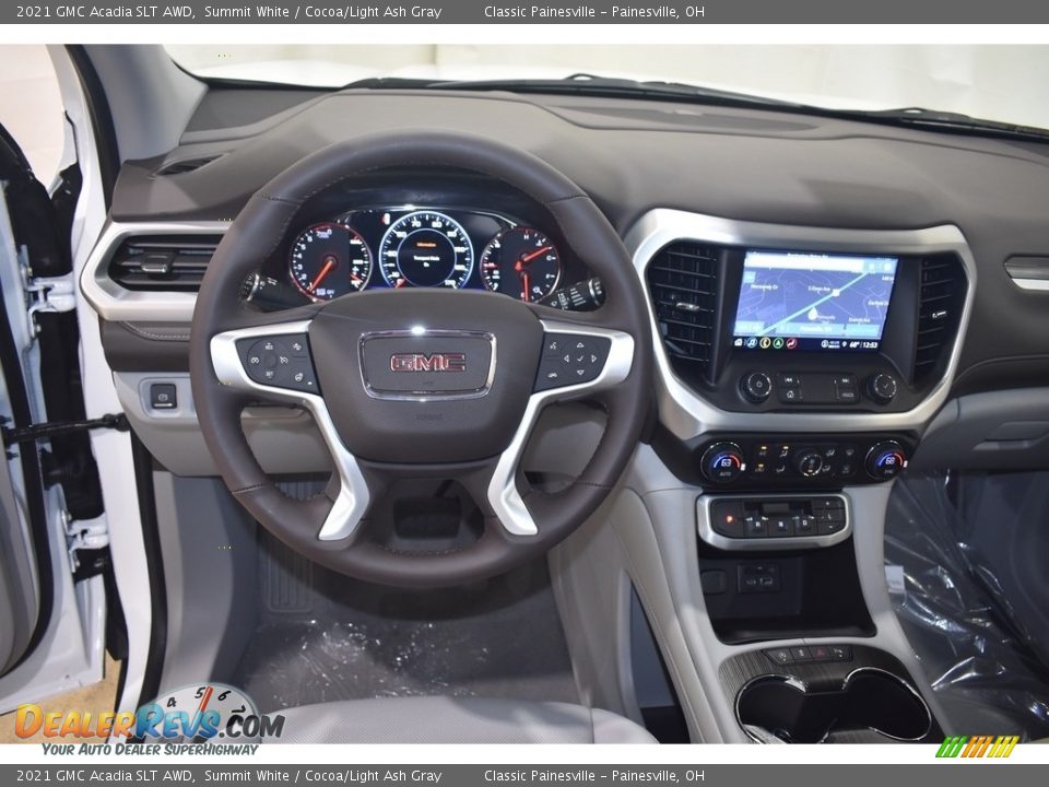 2021 GMC Acadia SLT AWD Summit White / Cocoa/Light Ash Gray Photo #11