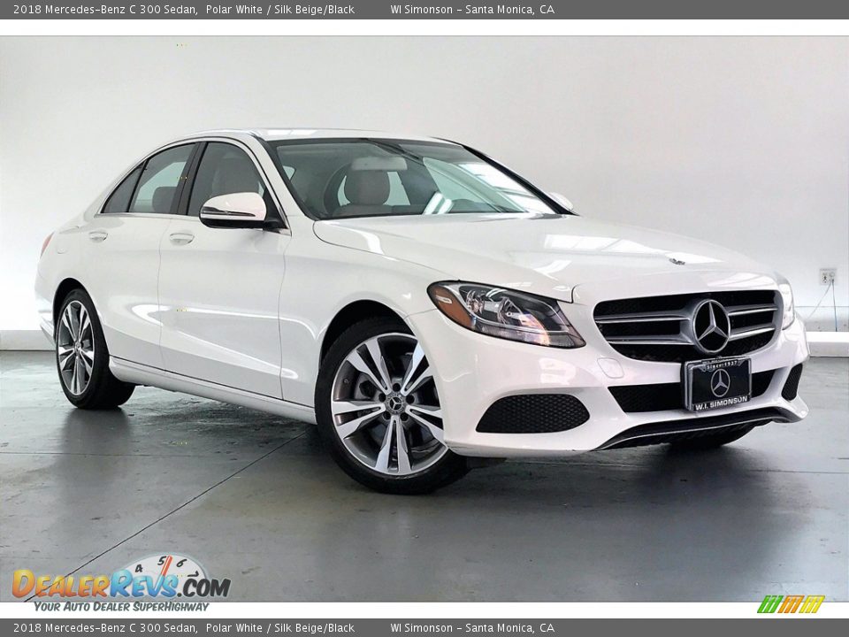 2018 Mercedes-Benz C 300 Sedan Polar White / Silk Beige/Black Photo #34