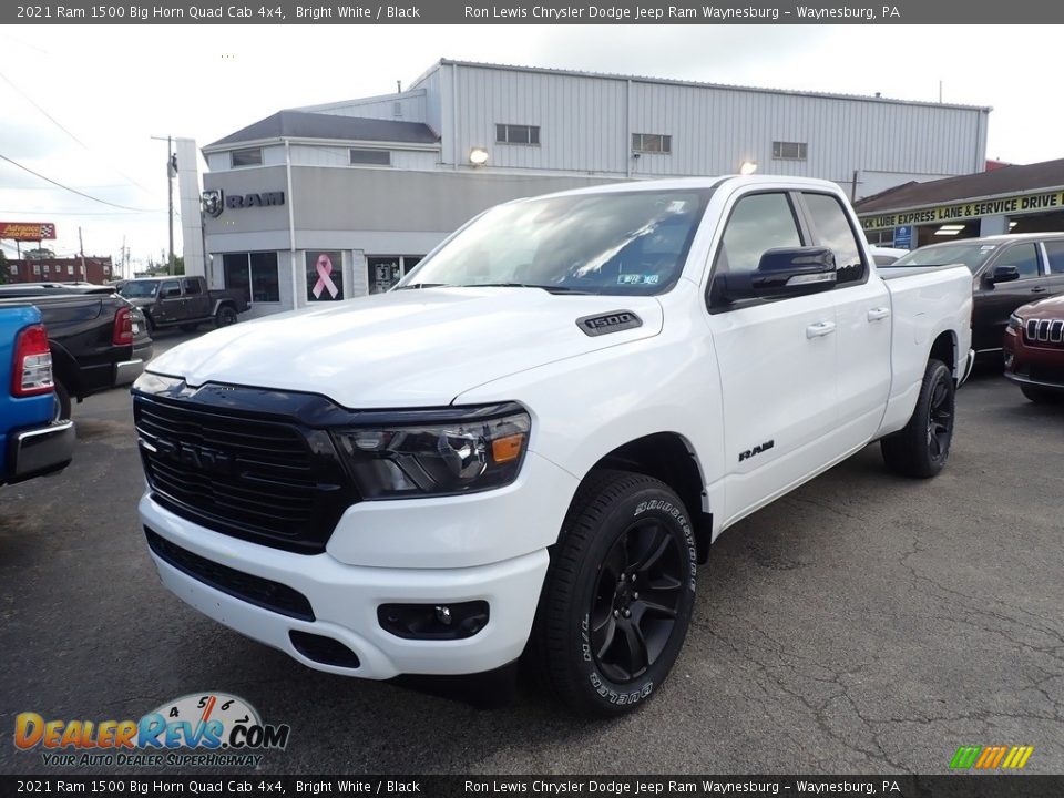 2021 Ram 1500 Big Horn Quad Cab 4x4 Bright White / Black Photo #1