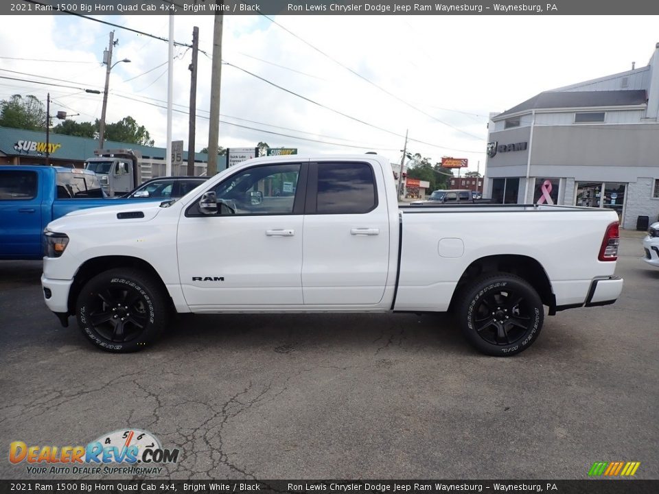 2021 Ram 1500 Big Horn Quad Cab 4x4 Bright White / Black Photo #2