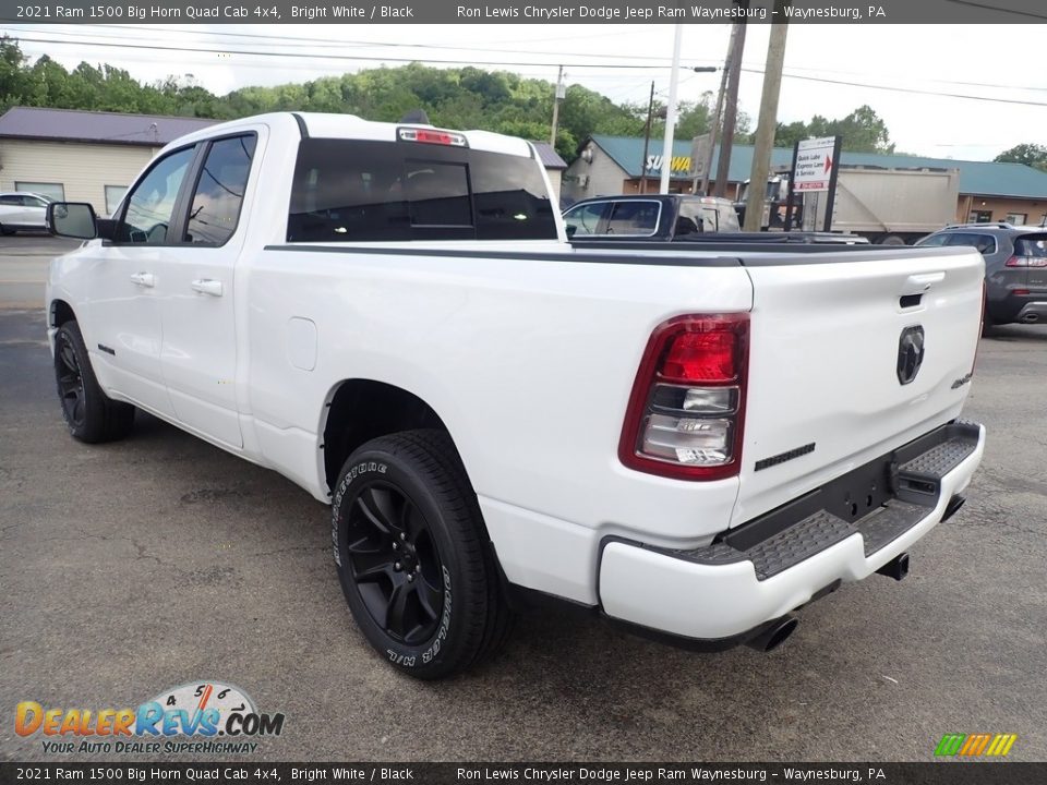 2021 Ram 1500 Big Horn Quad Cab 4x4 Bright White / Black Photo #3