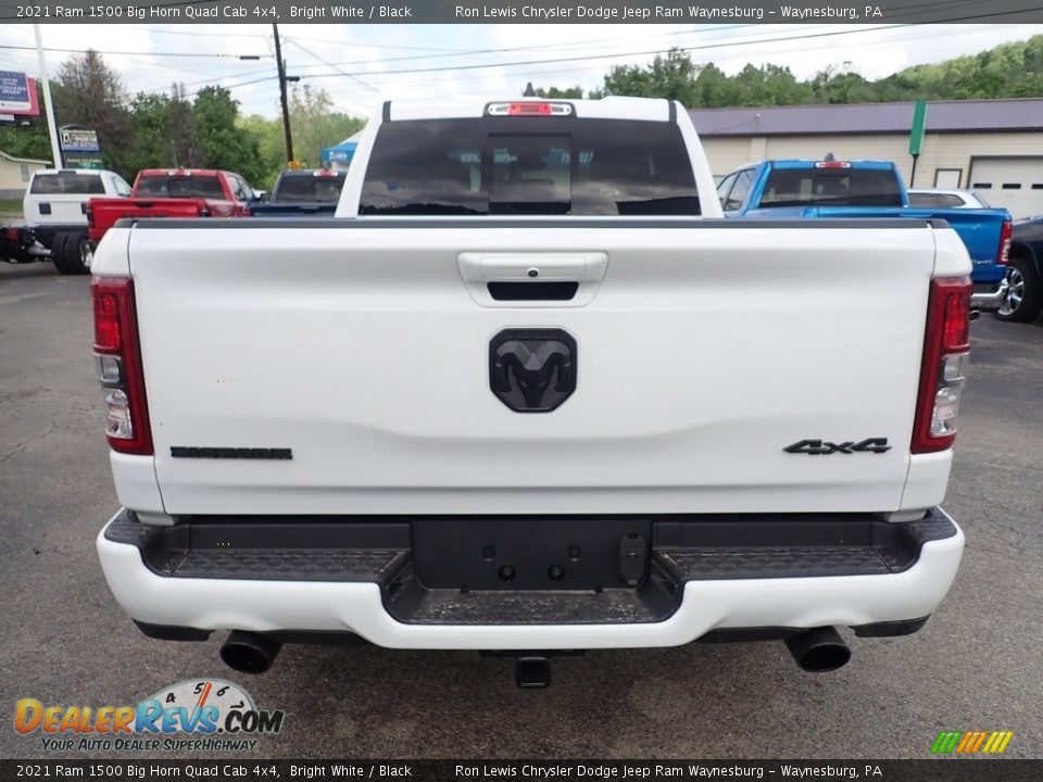 2021 Ram 1500 Big Horn Quad Cab 4x4 Bright White / Black Photo #4