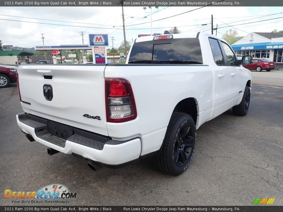 2021 Ram 1500 Big Horn Quad Cab 4x4 Bright White / Black Photo #5