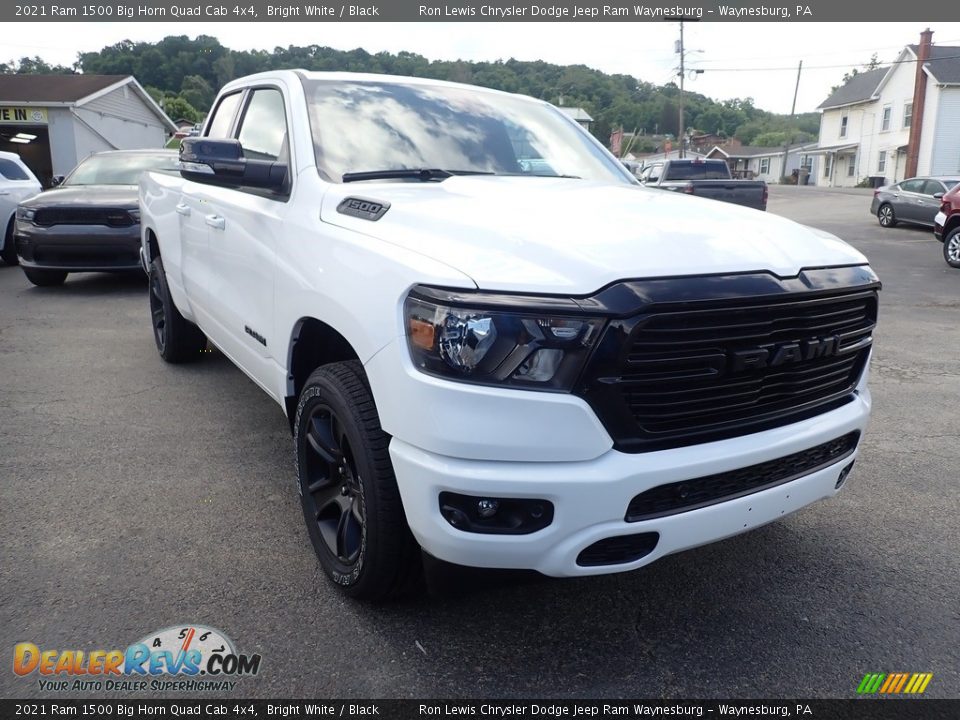 2021 Ram 1500 Big Horn Quad Cab 4x4 Bright White / Black Photo #7