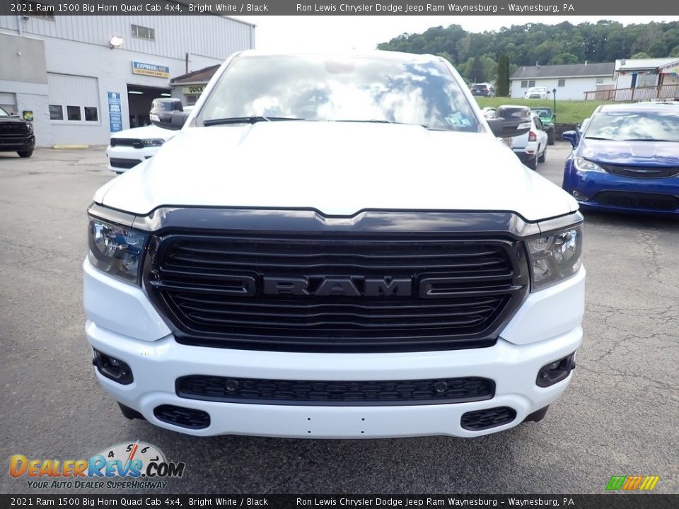 2021 Ram 1500 Big Horn Quad Cab 4x4 Bright White / Black Photo #8