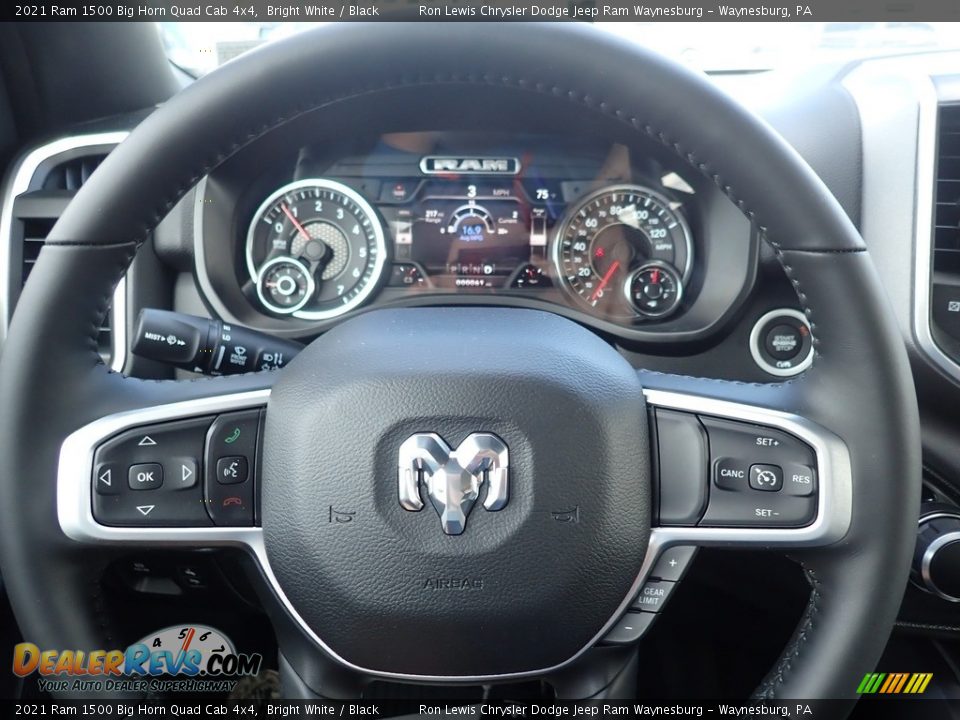 2021 Ram 1500 Big Horn Quad Cab 4x4 Bright White / Black Photo #18