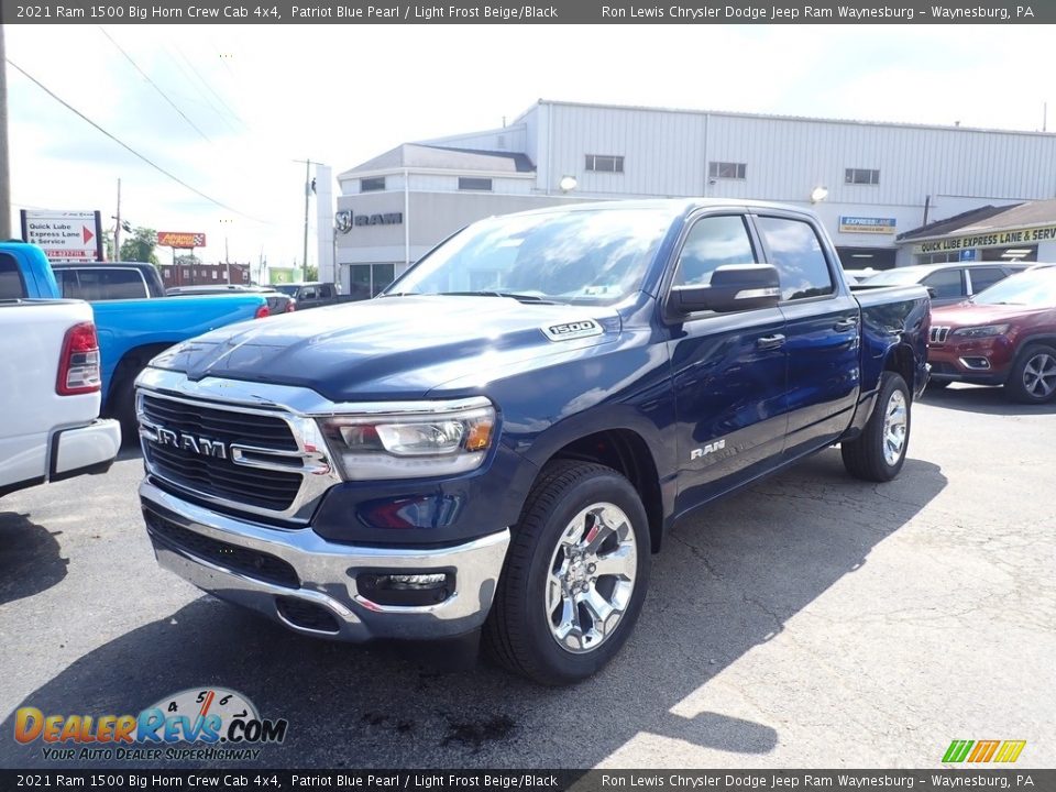 2021 Ram 1500 Big Horn Crew Cab 4x4 Patriot Blue Pearl / Light Frost Beige/Black Photo #1