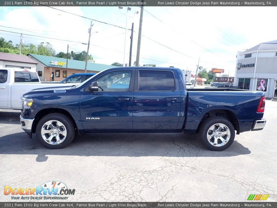 2021 Ram 1500 Big Horn Crew Cab 4x4 Patriot Blue Pearl / Light Frost Beige/Black Photo #2