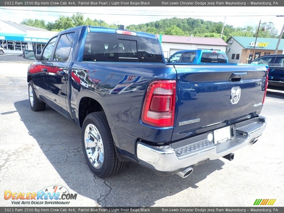 2021 Ram 1500 Big Horn Crew Cab 4x4 Patriot Blue Pearl / Light Frost Beige/Black Photo #3