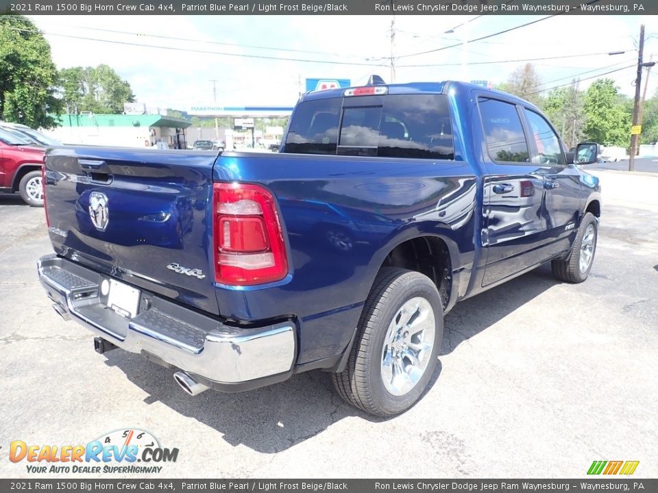 2021 Ram 1500 Big Horn Crew Cab 4x4 Patriot Blue Pearl / Light Frost Beige/Black Photo #5