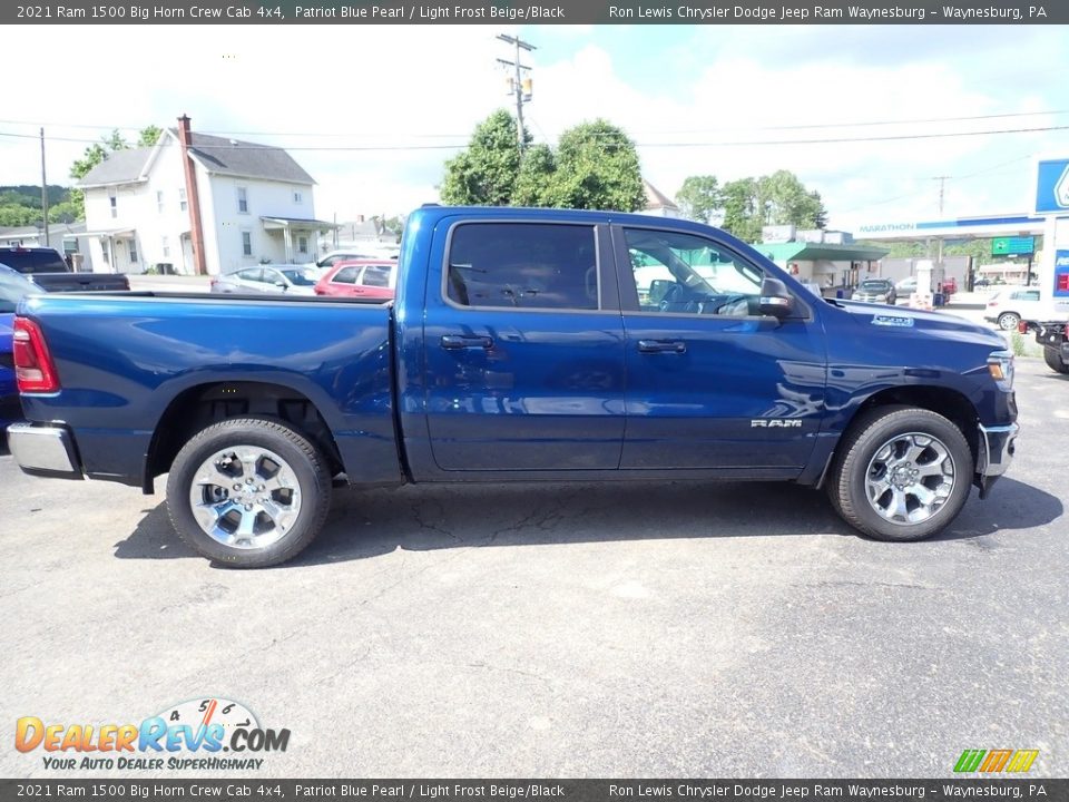 2021 Ram 1500 Big Horn Crew Cab 4x4 Patriot Blue Pearl / Light Frost Beige/Black Photo #6