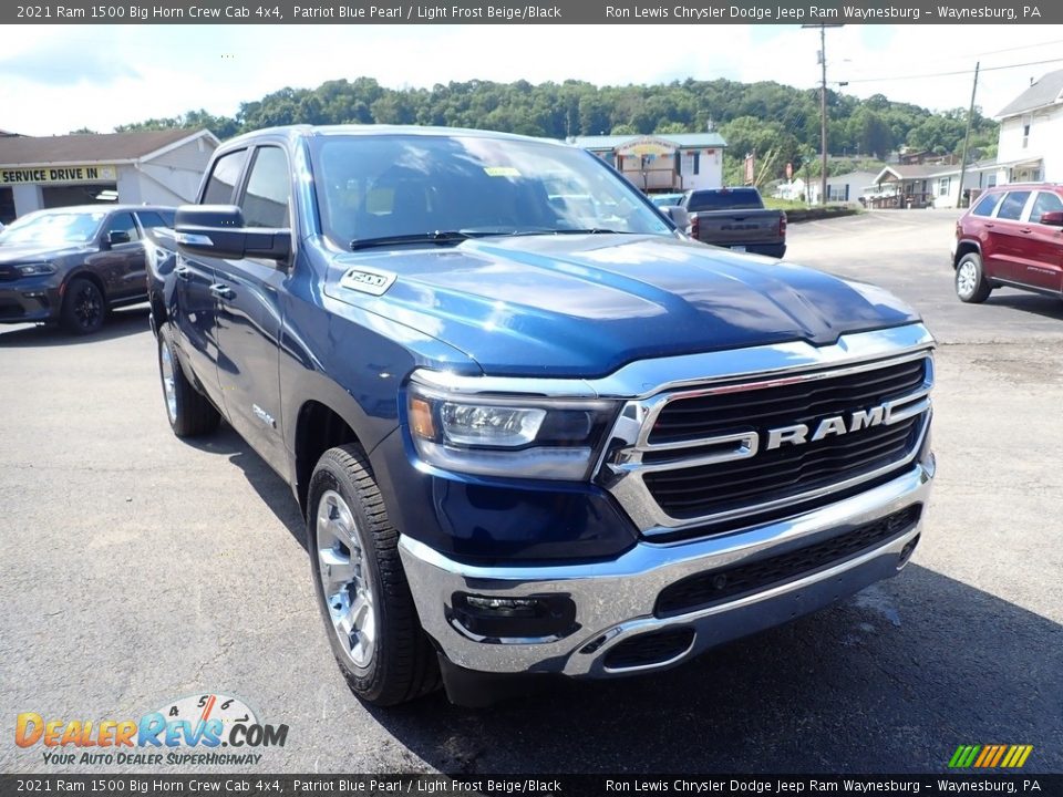 2021 Ram 1500 Big Horn Crew Cab 4x4 Patriot Blue Pearl / Light Frost Beige/Black Photo #7