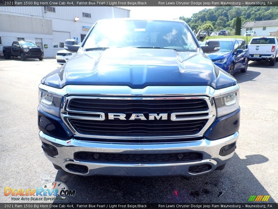 2021 Ram 1500 Big Horn Crew Cab 4x4 Patriot Blue Pearl / Light Frost Beige/Black Photo #8