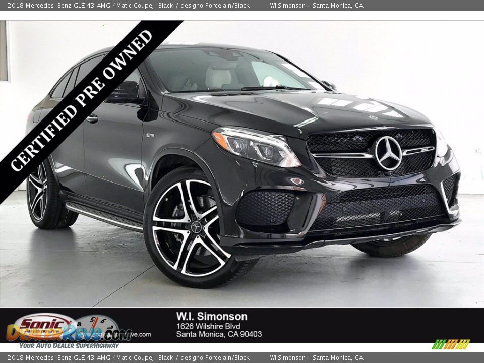 2018 Mercedes-Benz GLE 43 AMG 4Matic Coupe Black / designo Porcelain/Black Photo #1