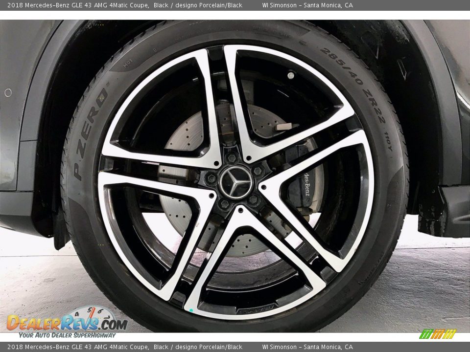 2018 Mercedes-Benz GLE 43 AMG 4Matic Coupe Black / designo Porcelain/Black Photo #8
