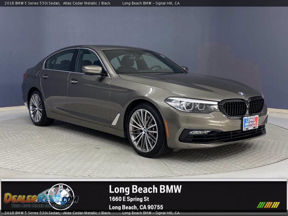 2018 BMW 5 Series 530i Sedan Atlas Cedar Metallic / Black Photo #1