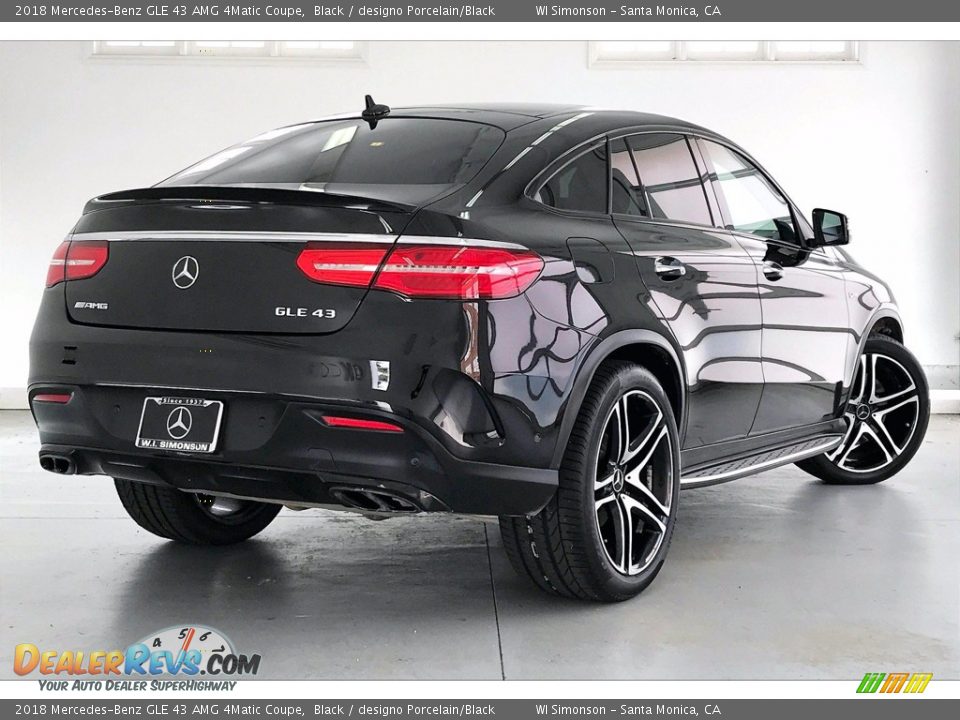2018 Mercedes-Benz GLE 43 AMG 4Matic Coupe Black / designo Porcelain/Black Photo #13