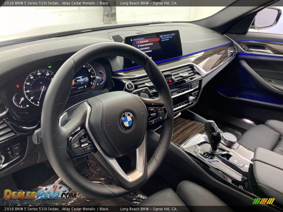 2018 BMW 5 Series 530i Sedan Atlas Cedar Metallic / Black Photo #16