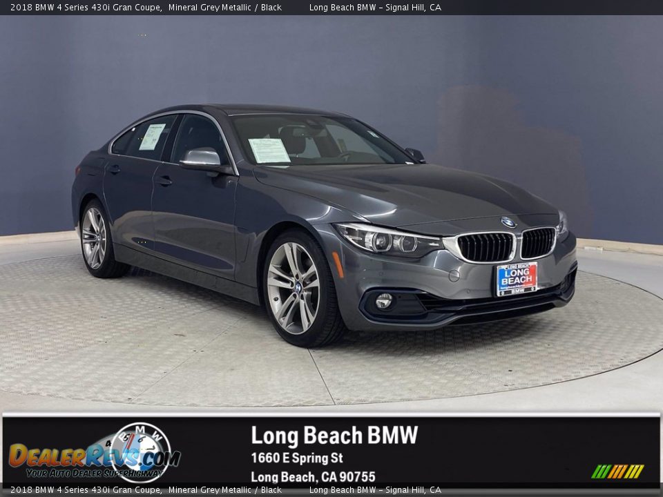 2018 BMW 4 Series 430i Gran Coupe Mineral Grey Metallic / Black Photo #1