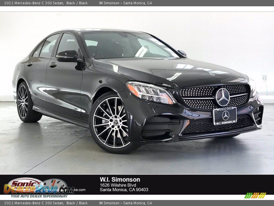 2021 Mercedes-Benz C 300 Sedan Black / Black Photo #1