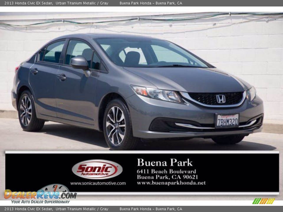 2013 Honda Civic EX Sedan Urban Titanium Metallic / Gray Photo #1