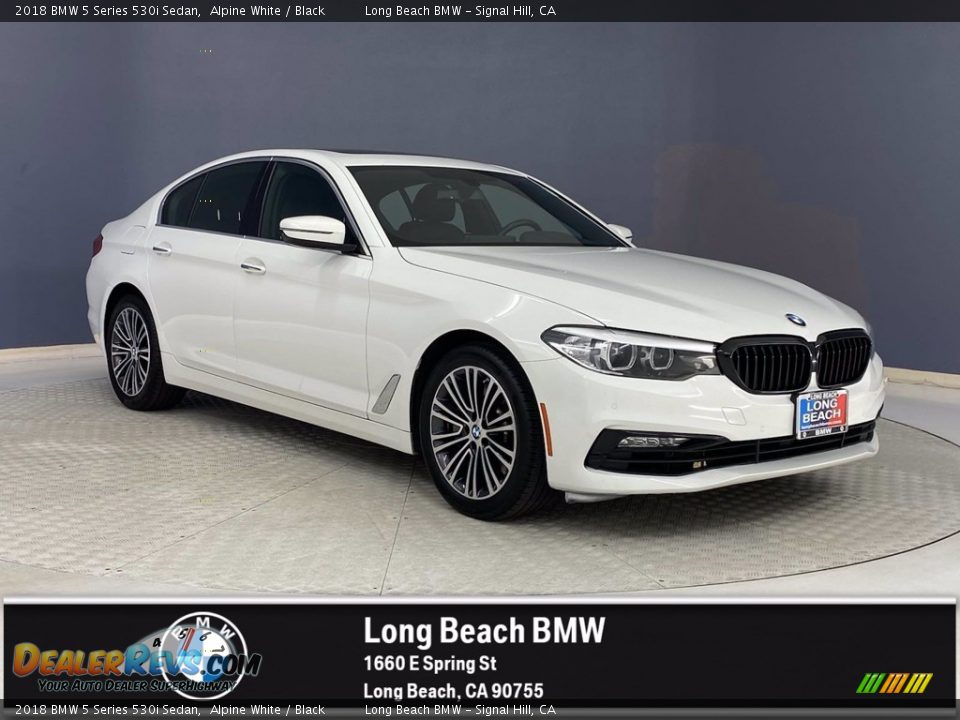 2018 BMW 5 Series 530i Sedan Alpine White / Black Photo #1