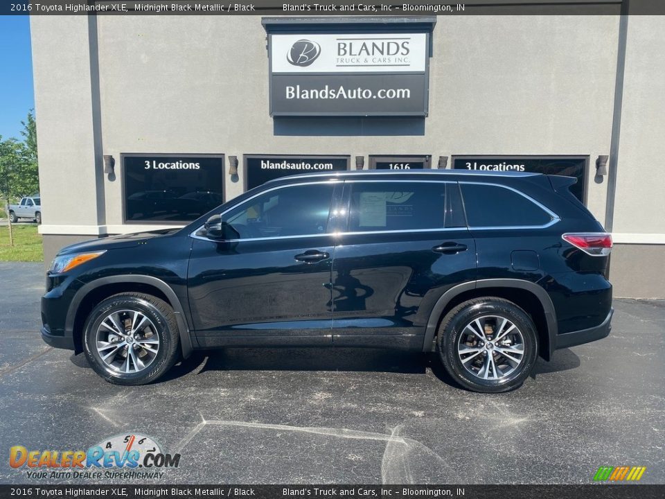 2016 Toyota Highlander XLE Midnight Black Metallic / Black Photo #1