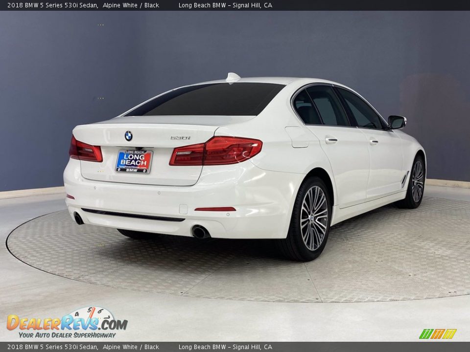 2018 BMW 5 Series 530i Sedan Alpine White / Black Photo #5