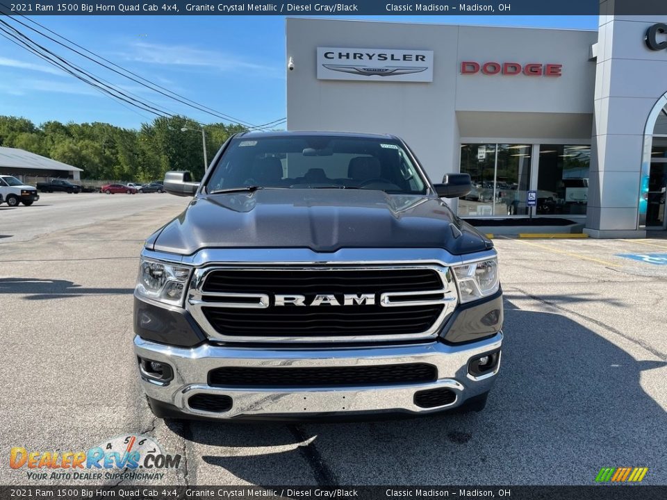 2021 Ram 1500 Big Horn Quad Cab 4x4 Granite Crystal Metallic / Diesel Gray/Black Photo #7