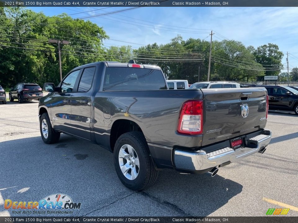 2021 Ram 1500 Big Horn Quad Cab 4x4 Granite Crystal Metallic / Diesel Gray/Black Photo #9