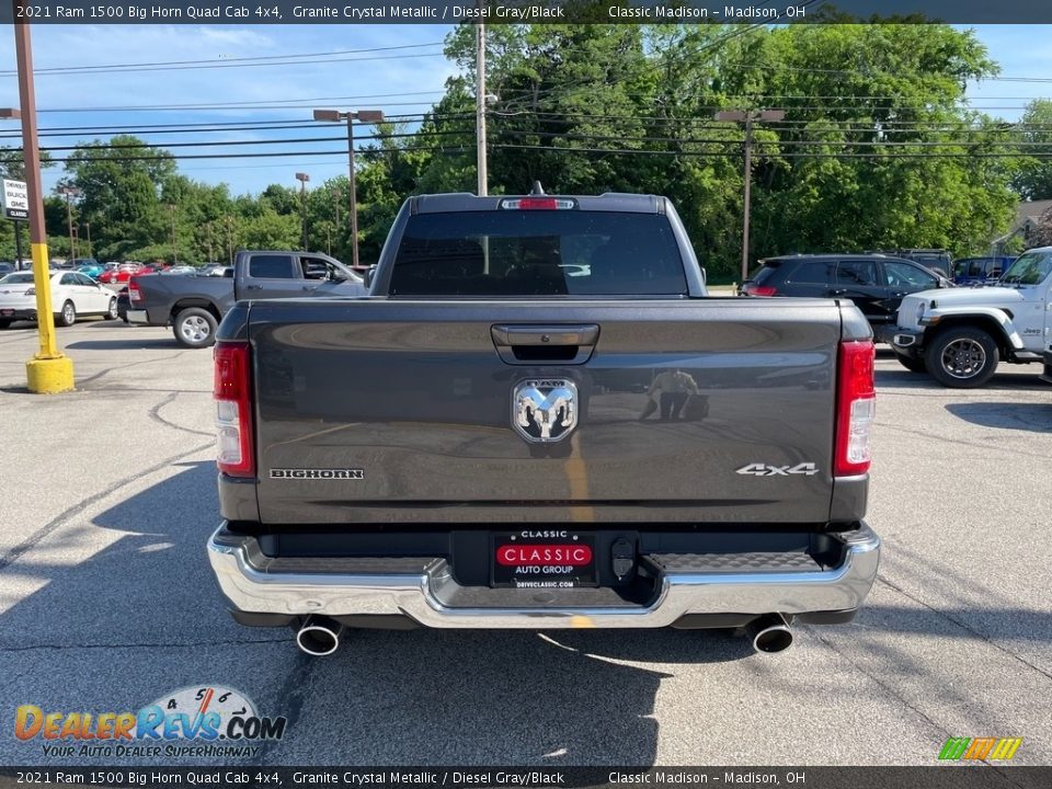 2021 Ram 1500 Big Horn Quad Cab 4x4 Granite Crystal Metallic / Diesel Gray/Black Photo #10