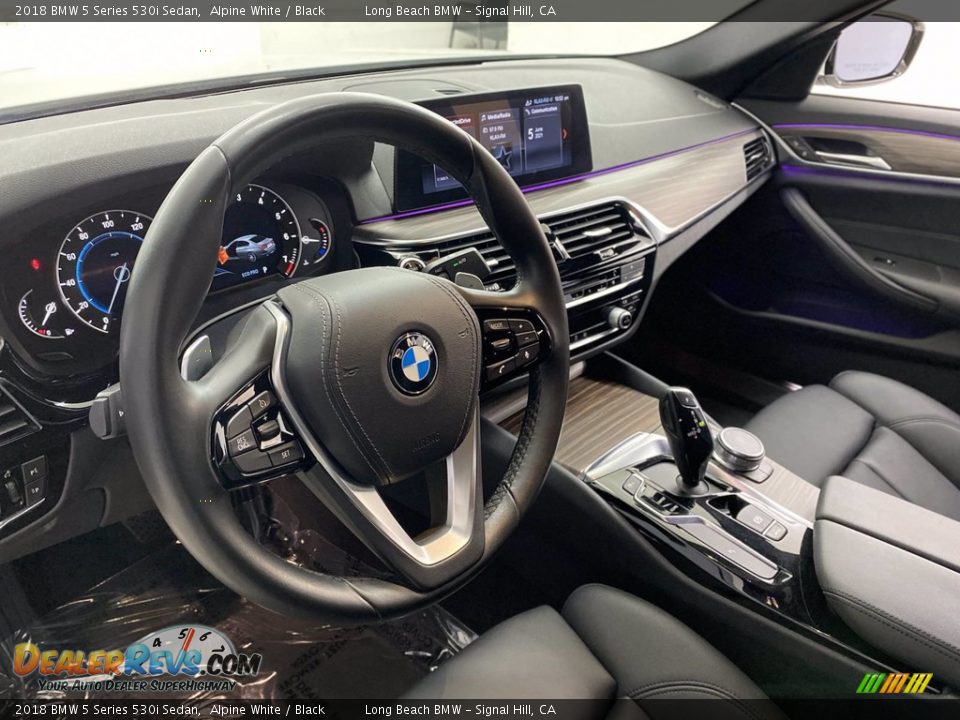 2018 BMW 5 Series 530i Sedan Alpine White / Black Photo #16