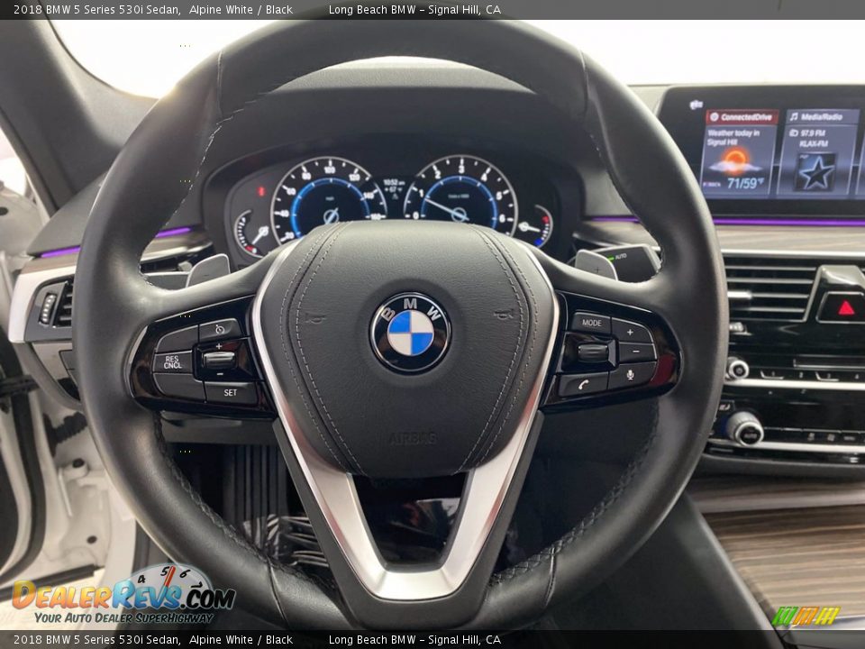 2018 BMW 5 Series 530i Sedan Alpine White / Black Photo #18