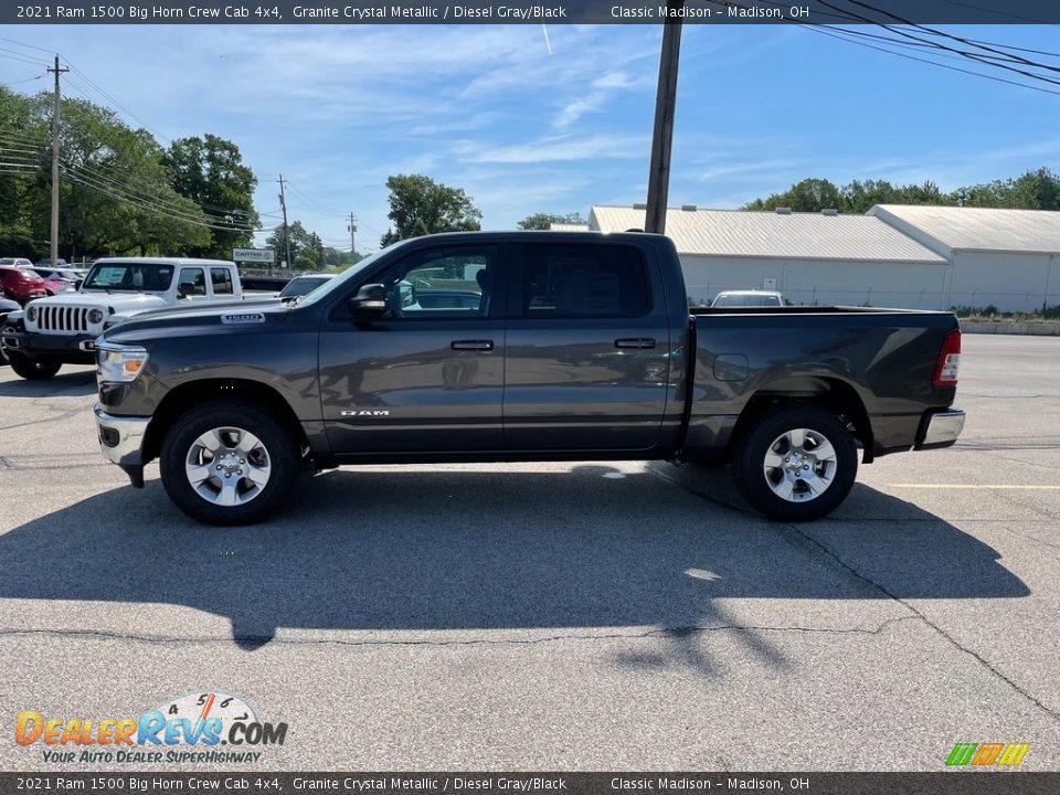 2021 Ram 1500 Big Horn Crew Cab 4x4 Granite Crystal Metallic / Diesel Gray/Black Photo #8