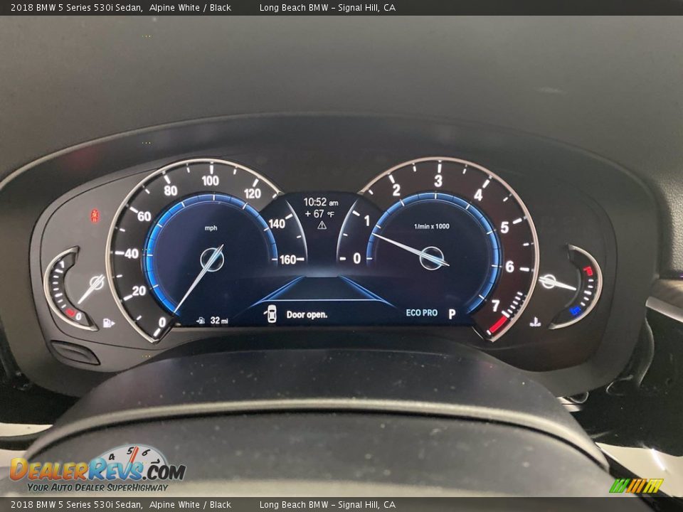2018 BMW 5 Series 530i Sedan Alpine White / Black Photo #21