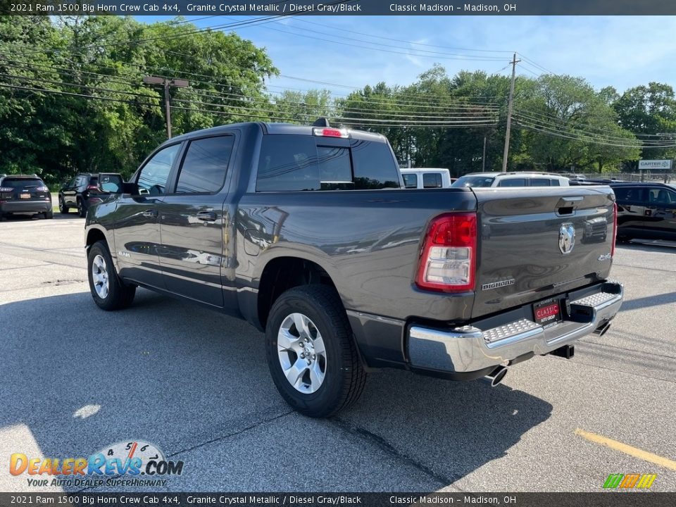 2021 Ram 1500 Big Horn Crew Cab 4x4 Granite Crystal Metallic / Diesel Gray/Black Photo #9