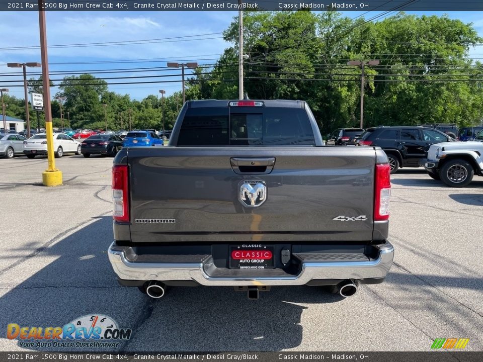 2021 Ram 1500 Big Horn Crew Cab 4x4 Granite Crystal Metallic / Diesel Gray/Black Photo #10