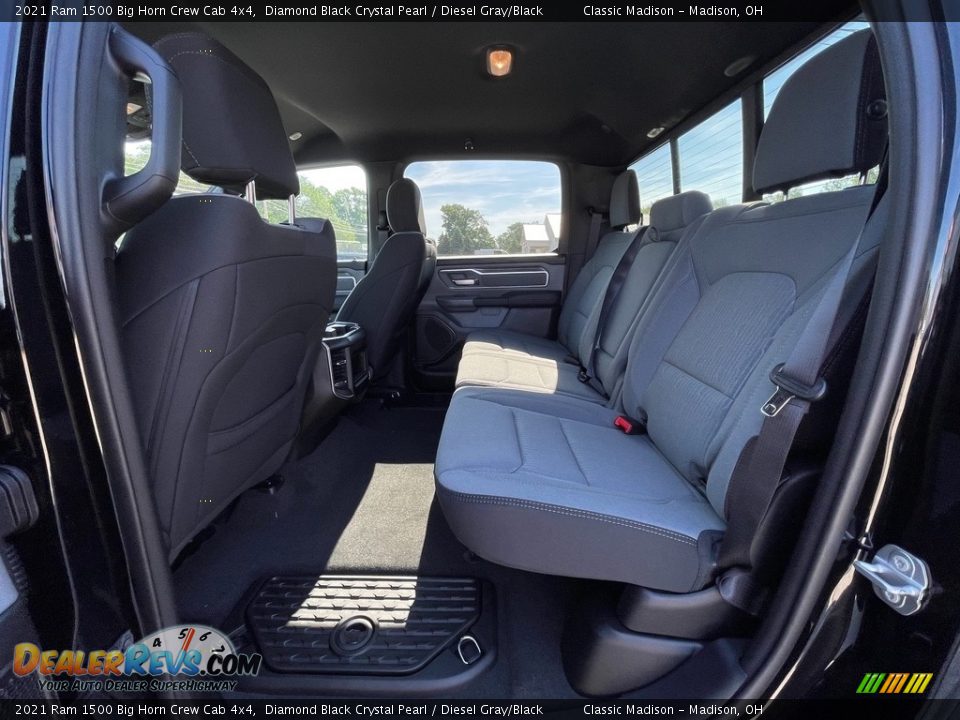 2021 Ram 1500 Big Horn Crew Cab 4x4 Diamond Black Crystal Pearl / Diesel Gray/Black Photo #3