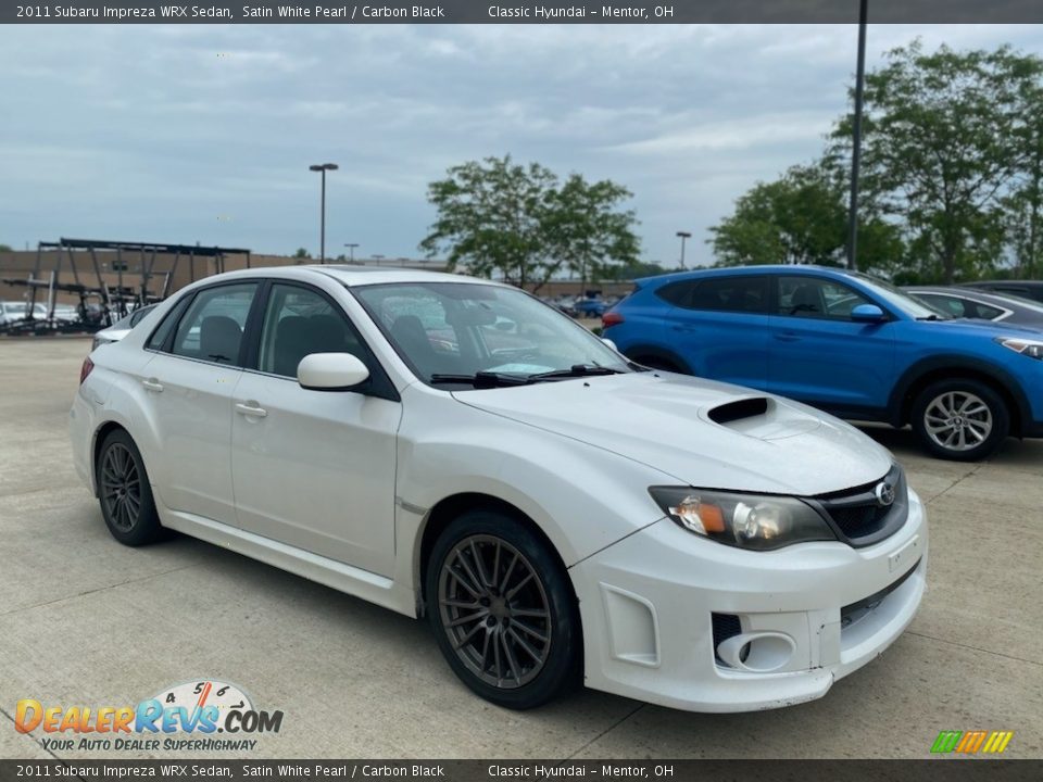 2011 Subaru Impreza WRX Sedan Satin White Pearl / Carbon Black Photo #1