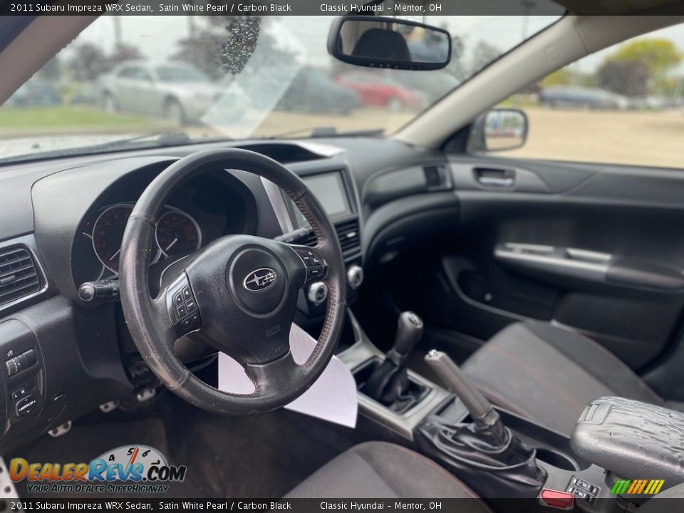 2011 Subaru Impreza WRX Sedan Satin White Pearl / Carbon Black Photo #3