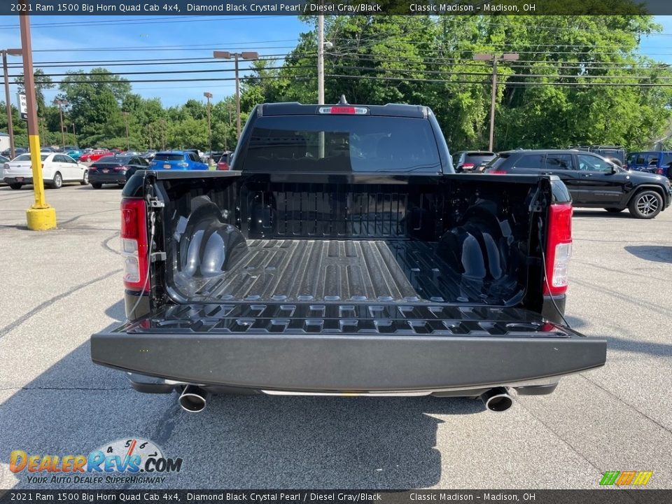 2021 Ram 1500 Big Horn Quad Cab 4x4 Diamond Black Crystal Pearl / Diesel Gray/Black Photo #11