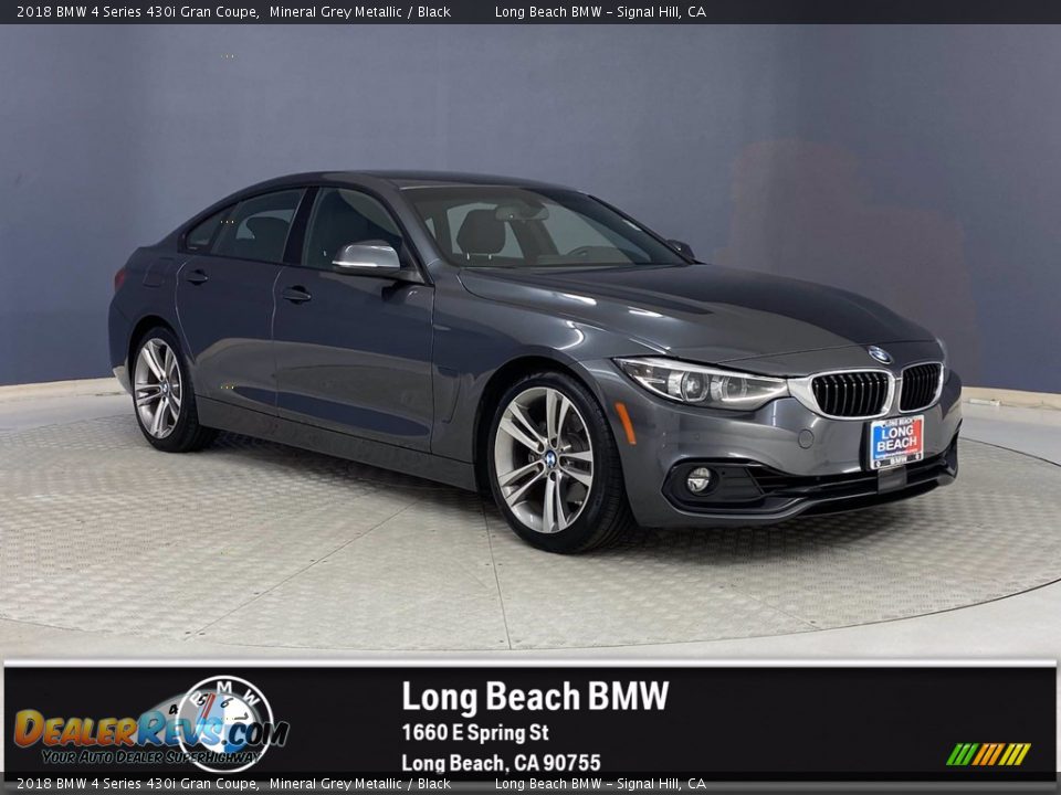 2018 BMW 4 Series 430i Gran Coupe Mineral Grey Metallic / Black Photo #1