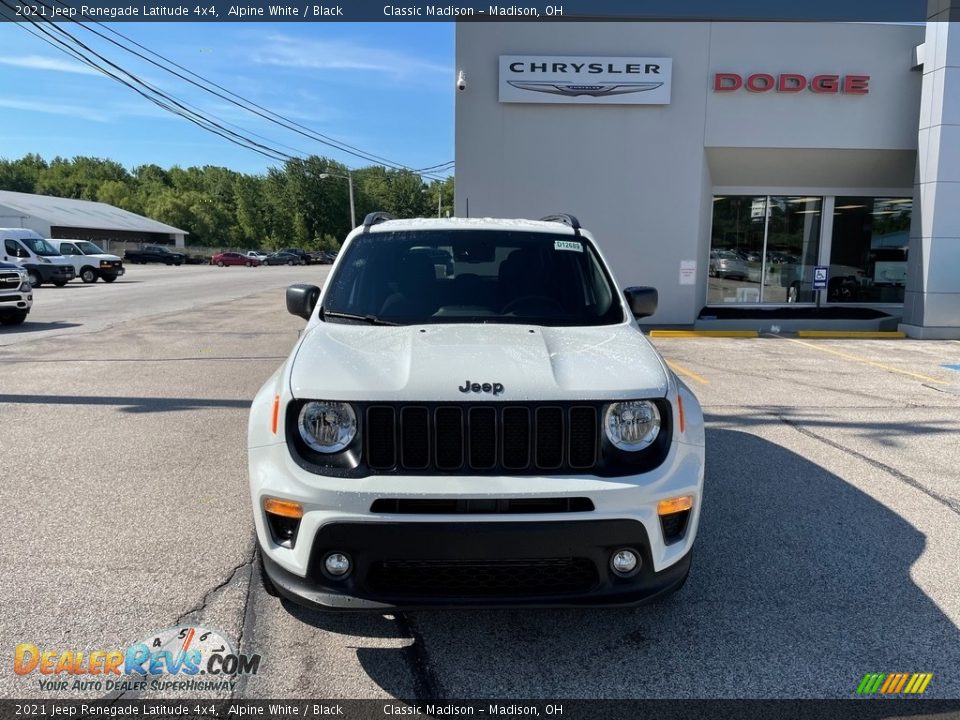 2021 Jeep Renegade Latitude 4x4 Alpine White / Black Photo #7