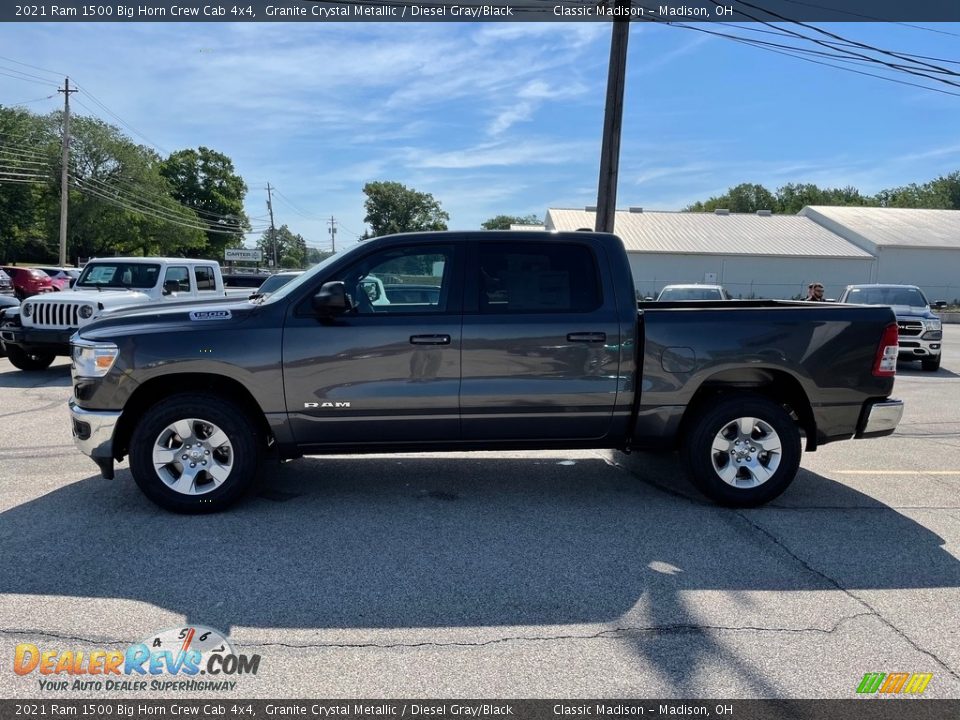 2021 Ram 1500 Big Horn Crew Cab 4x4 Granite Crystal Metallic / Diesel Gray/Black Photo #8