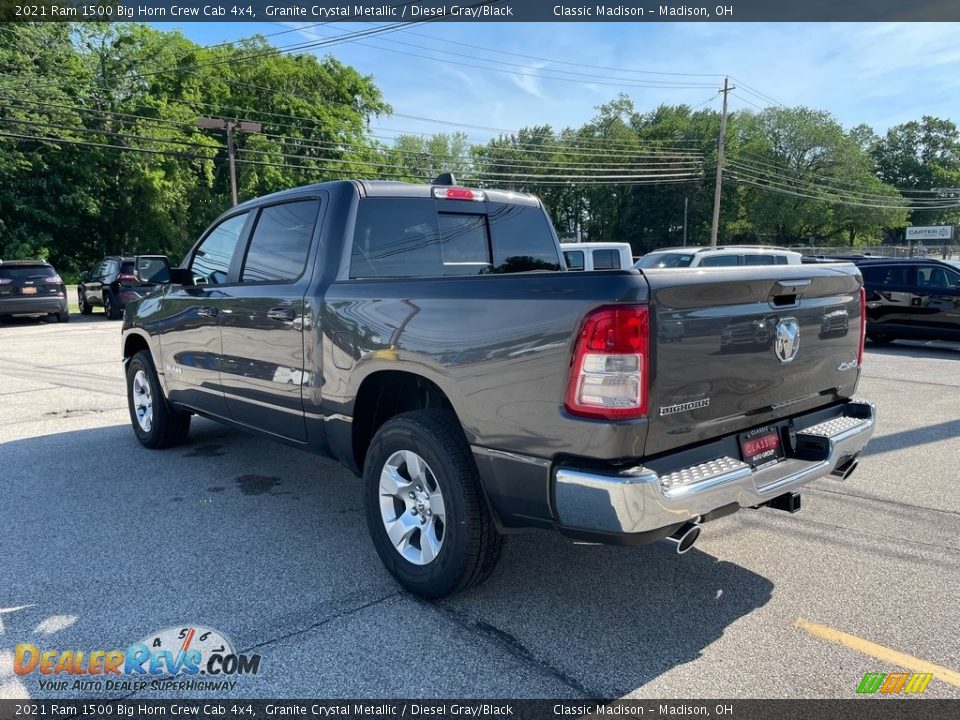 2021 Ram 1500 Big Horn Crew Cab 4x4 Granite Crystal Metallic / Diesel Gray/Black Photo #9