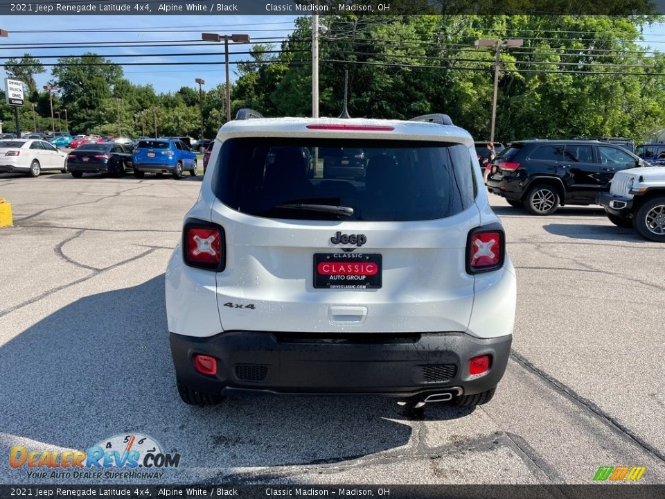 2021 Jeep Renegade Latitude 4x4 Alpine White / Black Photo #10