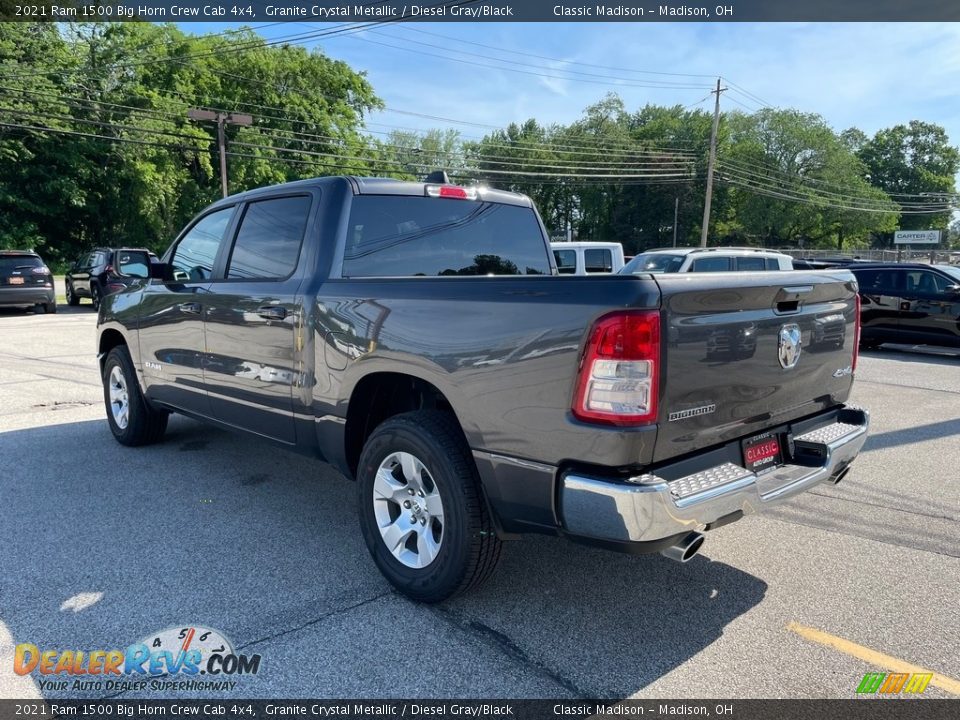 2021 Ram 1500 Big Horn Crew Cab 4x4 Granite Crystal Metallic / Diesel Gray/Black Photo #9