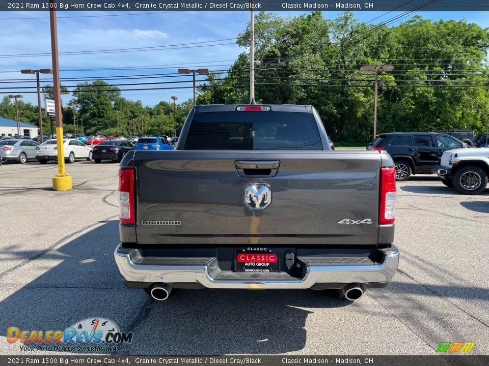 2021 Ram 1500 Big Horn Crew Cab 4x4 Granite Crystal Metallic / Diesel Gray/Black Photo #10