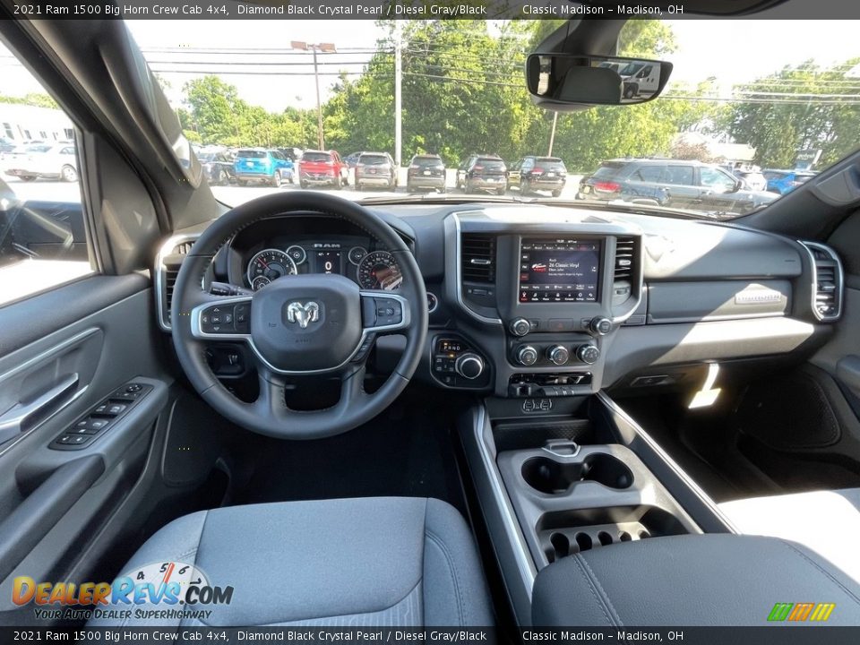 2021 Ram 1500 Big Horn Crew Cab 4x4 Diamond Black Crystal Pearl / Diesel Gray/Black Photo #4